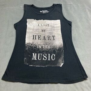 I Lost My Heart In The Music Sleeveless T-Shirt Black Large